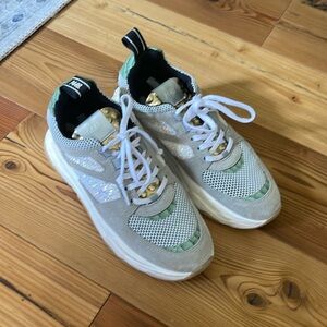 P448 S20luke-w Luke Bubble Gold Sneakers Grey 38. EUC